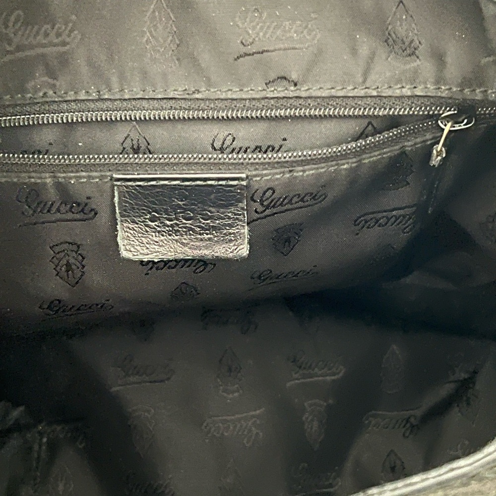 💎AUTHENTIC GUCCI GUCCISSIMA LARGE BLACK LEATHER BAG WITH GOLD HARDWARE💎 - Picture 14 of 14